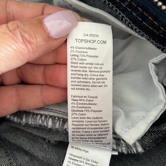 Topshop Jamie Skinny Jeans Raw Hem | Size 26 - Picture 11 of 11